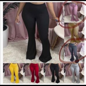Bell bottom stretchy pants